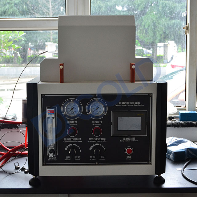 Dispositivo de prueba de contenido negro de carbono